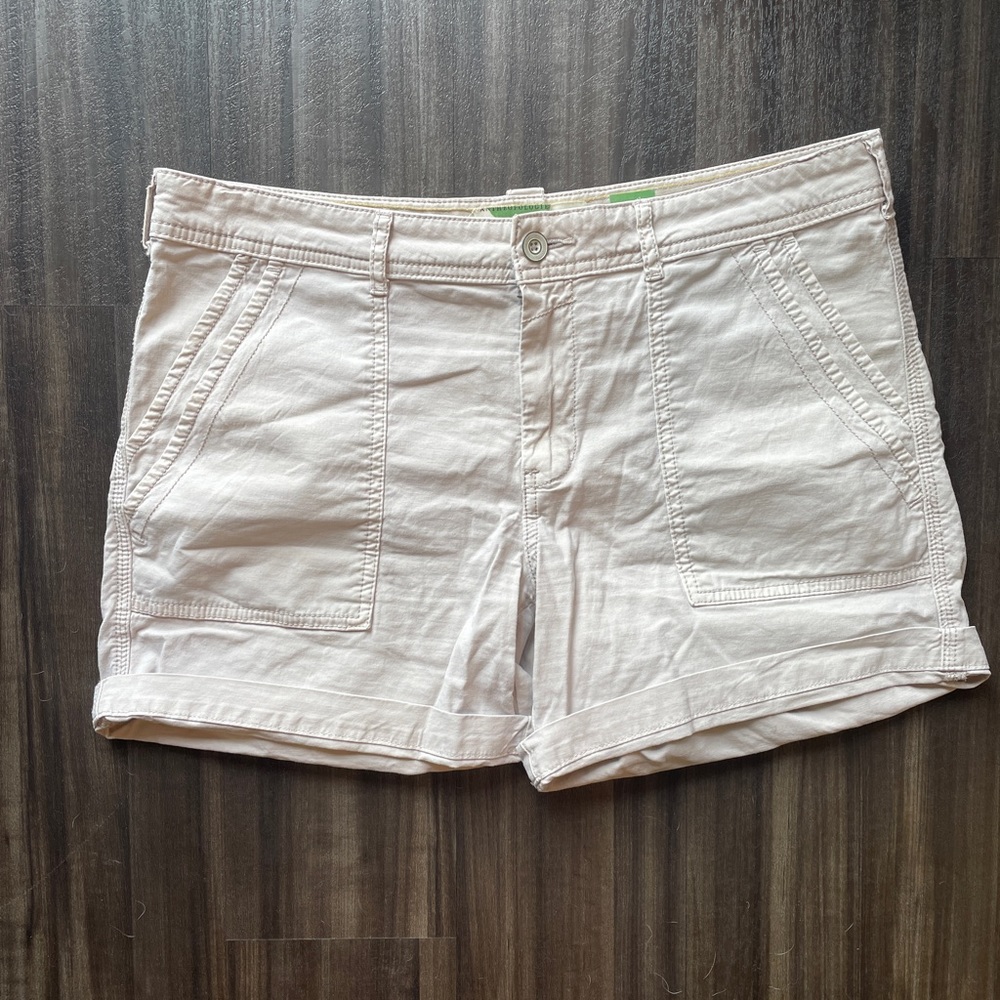 Anthro khaki wanderer shorts
